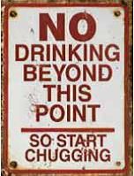 12 x 15 Metal Sign "No Drinking Beyond Point"