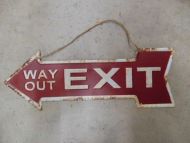 16 x 5.5 Metal Arrow Sign "Exit"