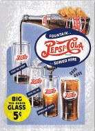 12x17 Metal Sign "Pepsi, Fountain Served Here"