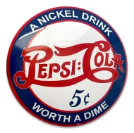 15" Dome Sign "Pepsi 5 Cents"