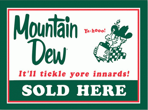 12 x17 Metal Sign "Mountain Dew Horizontal"