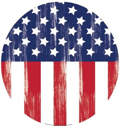15" Dome Sign "USA Flag"