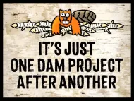 12"x17" Rolled Edge Metal Sign: Dam Project