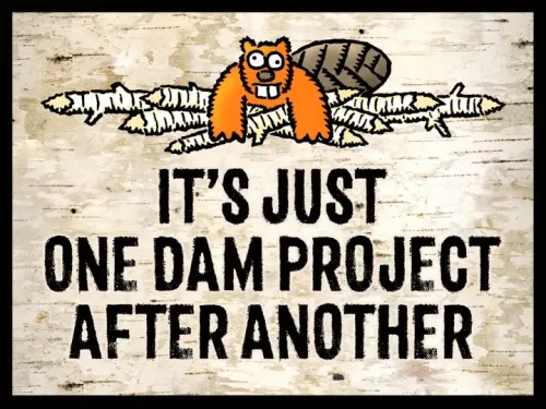 12"x17" Rolled Edge Metal Sign: Dam Project