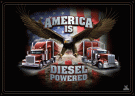 12x17 Metal Sign "American Diesel Power"