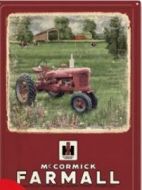 12x17 Rolled Edge Metal Sign-Farmall Red