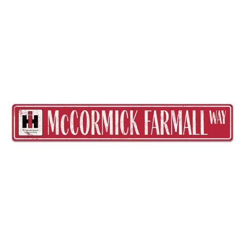 36"x6" McCormick Farmall Way Die Cut Metal Sign