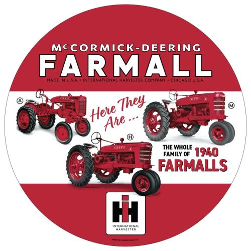 15" Dome Sign: IH Tractor Collage