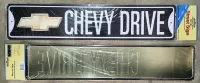 5"x24" Chevy Drive Embossed Metal Sign