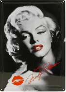12x17 Rolled Edge Metal Sign-Marilyn Monroe (Black & White)