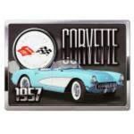 12x17 Rolled Edge Metal Sign-'57 Corvette