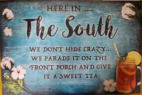 11.75"x17.75" Aluminum Sign: The South