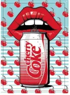 12x17 Rolled Edge Metal Sign: Cherry Coke