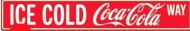 36"x6" Ice Cold Coca-Cola Street Sign