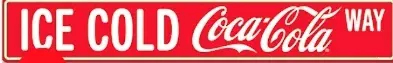 36"x6" Ice Cold Coca-Cola Street Sign