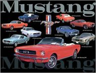 12 x 15 Metal Sign "Mustang Collage"