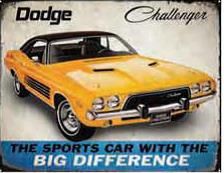 12 x 15 Metal Sign "Dodge Challenger"