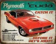 12 x 15 Metal Sign "Plymouth Cuda"