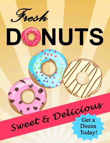 8x12 Metal Sign "Donuts"