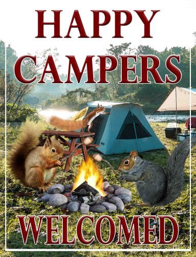 8x12 Metal Sign "Happy Campers"