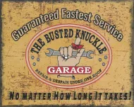 12x15 Metal Sign "Busted Knuckle Garage"