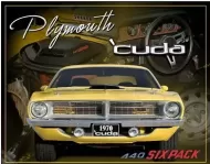 12 x 15 Metal Sign "Plymouth 'Cuda 440 Six Pack"