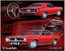 12x15 Metal Sign "70 Cuda"