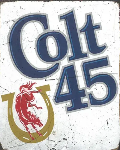 12x15 Metal Sign "Colt 45"