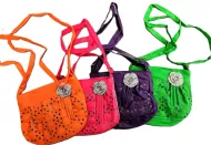Neon Purse with Flower (Youth w/ Adjustable Straps)