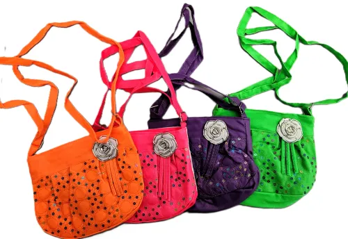 Neon Purse with Flower (Youth w/ Adjustable Straps)