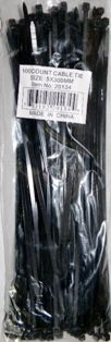 100 ct 12" Black Cable Tie