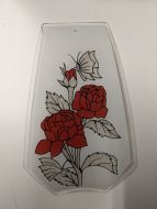 Red Rose Touch Lamp Glass
